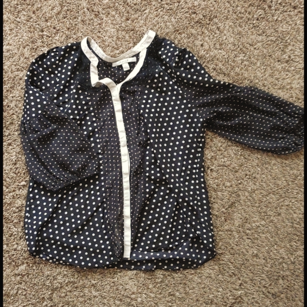 Polka-dotted blouse